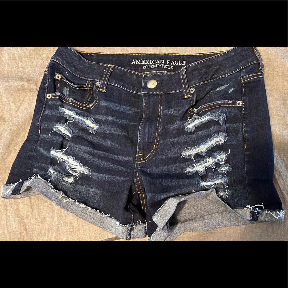 American Eagle distressed jean shorts